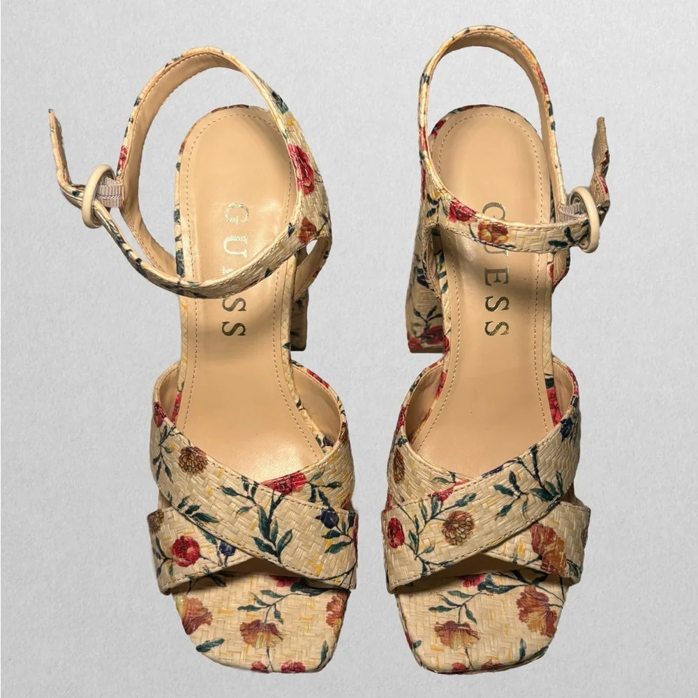 Guess Floral Platform Sandals - Picture 4 of 11